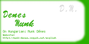 denes munk business card
